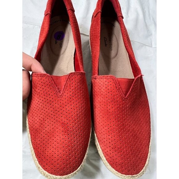 Collection by Clarks Danelly Sky Loafers, Women's Size  8 M, Red new $85 - Picture 2 of 11